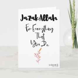 Tack - JazakAllah Enkelt Kort