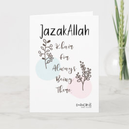 Tack - JazakAllah  Kort