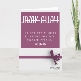 Tack - JazakAllah med Hadith Kort