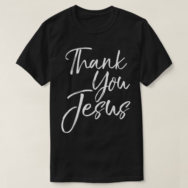 Tack Jesus Amen Vintage Puppfostra Christian Tee (Design framsida)