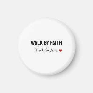 Tack Jesus Blankt Walk by Faith Magnet