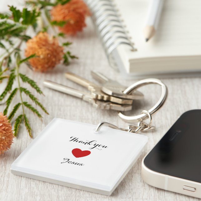 Tack Jesus | Modern Christian Faith Heart (Högra Framsidan)