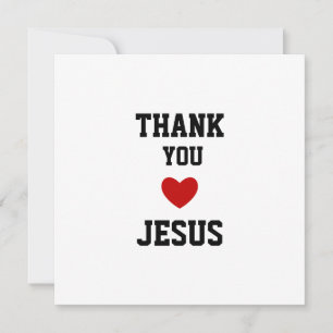 Tack Jesus Modern Christian Faith Heart Kort
