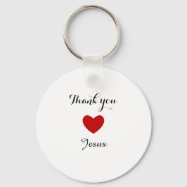 Tack Jesus | Modern Christian Faith Heart Nyckelring