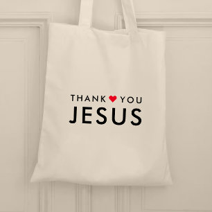 Tack Jesus Modern Christian Faith Heart Tygkasse