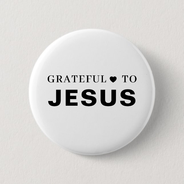 Tack Jesus | Modern Kristet Tro Design Knapp (Framsida)