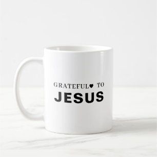 Tack Jesus Modern Kristet Tro Hjärta Kaffemugg