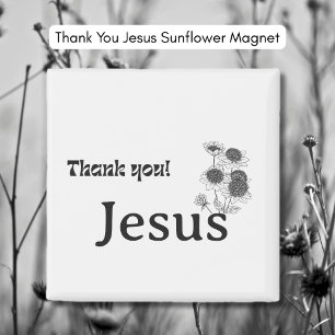 Tack Jesus Solros Magnet
