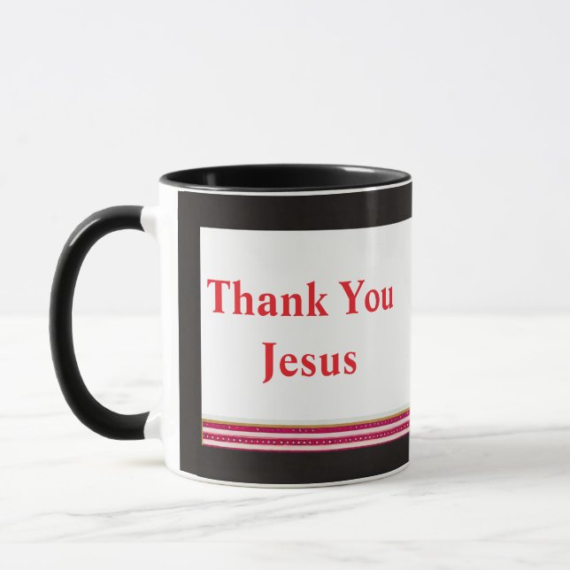 Tack Jesus, Trendig Christian Anpassningsbar Faith Mugg (Vänster)