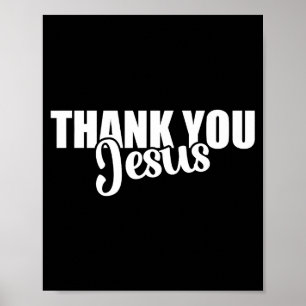 Tack Jesus Tro Baserad Kristen Bibel Evangelium Poster