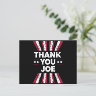 Tack Joe President Biden Vykort