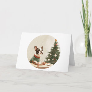 Tack Jul Boston Terrier Hund Kort