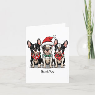 Tack jul Boston Terrier Hundar Kort