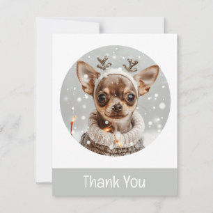 Tack jul Chihuahua Reindeer Hund Kort