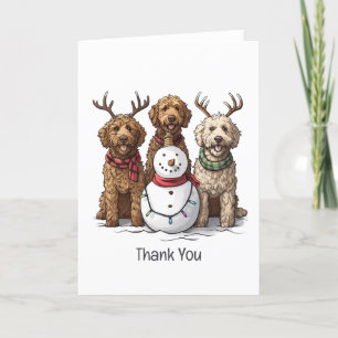Tack jul Goldendoodle Hundar Kort