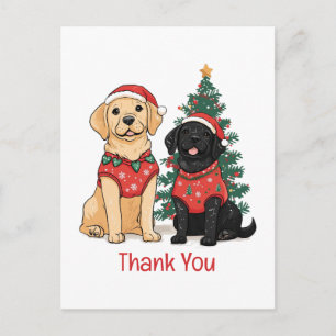 Tack Jul Labrador Retriever Hundar Vykort