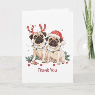 Tack Jul-Pug-Hundar Kort
