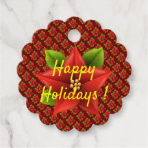 Tack Julklapps Förmånsetiketter