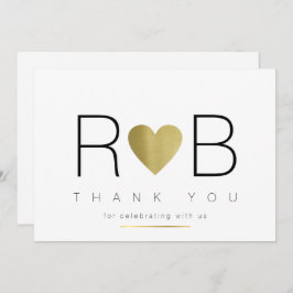 Tack kärlek och par initialer, tydlig och elegant inbjudningar