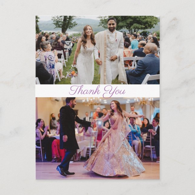 Tack Kärlek Simple Vykort (Framsida)