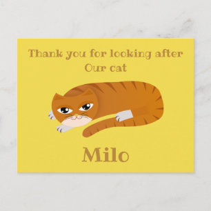 Tack kattvakt vykort