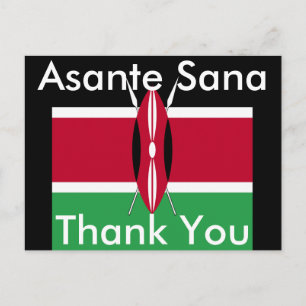 Tack Kenyan Postcard Vykort