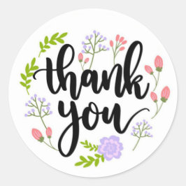 Tack Klassisk Rund Klistermarke Runt Klistermärke