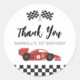 Tack-klistermärke för racerbil runt klistermärke