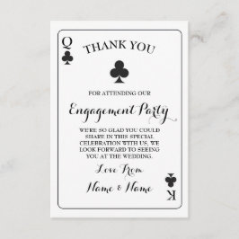 Tack Klöver spelkort Kung Drottning Ess Inbjudningar