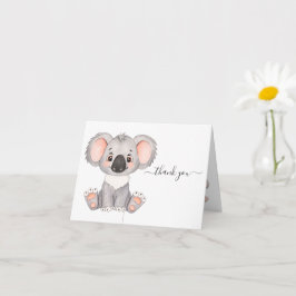 Tack Koala Watercolor Card Kort