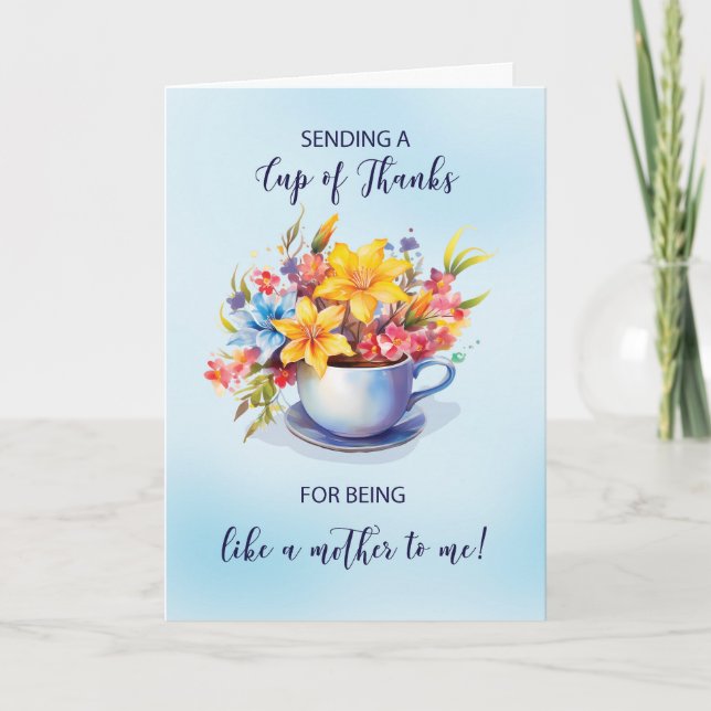 Tack kopp som en Mor Mors dag Kort (Framsida)