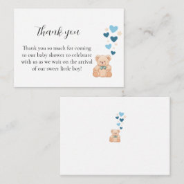 Tack Kort för Baby Shower – Söt Liten Pojke