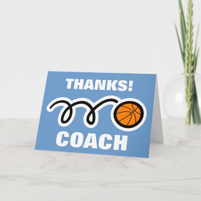Tack-kort för baskettränare tack kort (Framsida)