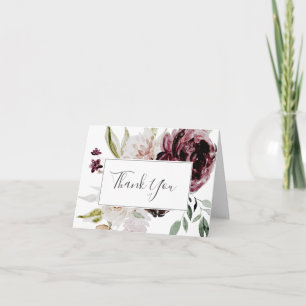Tack-kort för Blommigt Romantik Tack Kort