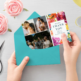 "Tack"-kort för Bright Summer elegant bröllop Spara Datumet