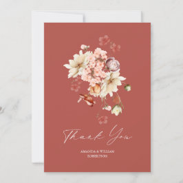 Tack-kort för elegant med Blommigt-design Anteckningskort