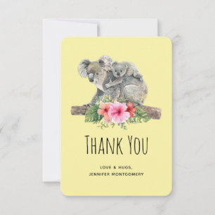 Tack kort för Mamma & Baby Koala Björnar Söt Vatte