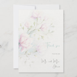 Tack-kort för rosa Magnolia Bröllop Inbjudningar