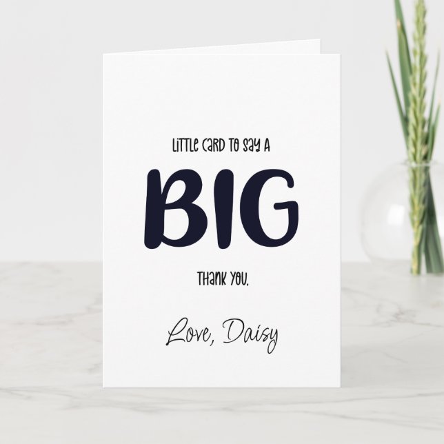 Tack kort, kort för ett stort tack (Framsida)