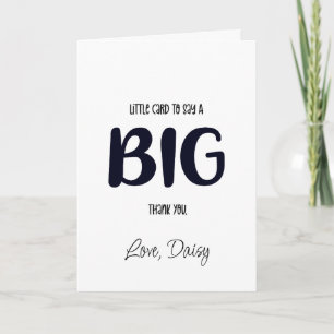 Tack kort, kort för ett stort tack