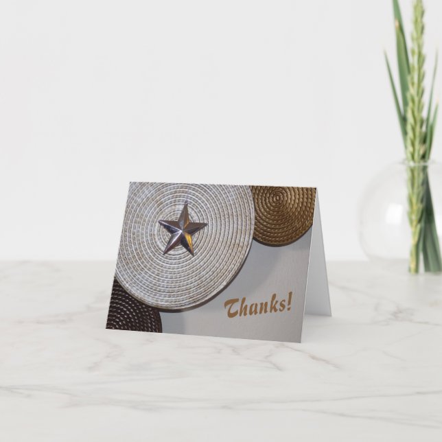 Tack-kort med en stjärna tack kort (Framsida)