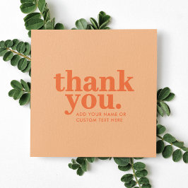 Tack Kort med Inkludering | Retro Persika Orange