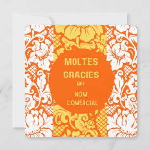 "Tack"-kort- "moltes gràcies"-design 2 Tack Kort