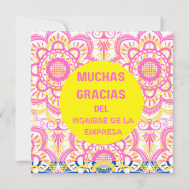 Tack- -kort "muchas gracias" (spanska) inbjudningar