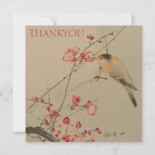 TACK KORT: OHARA KOSON: SONGBIRD PÅ BLOMMAR KORT