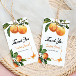 Tack Kort | Orange presentkort | Baby shower-kort