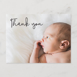 Tack kort Personligt Foto Baby shower