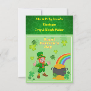 Tack, kort St. Patrick's Day.