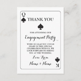 Tack Kortlek Kung Drottning Ess i Spader Inbjudningar