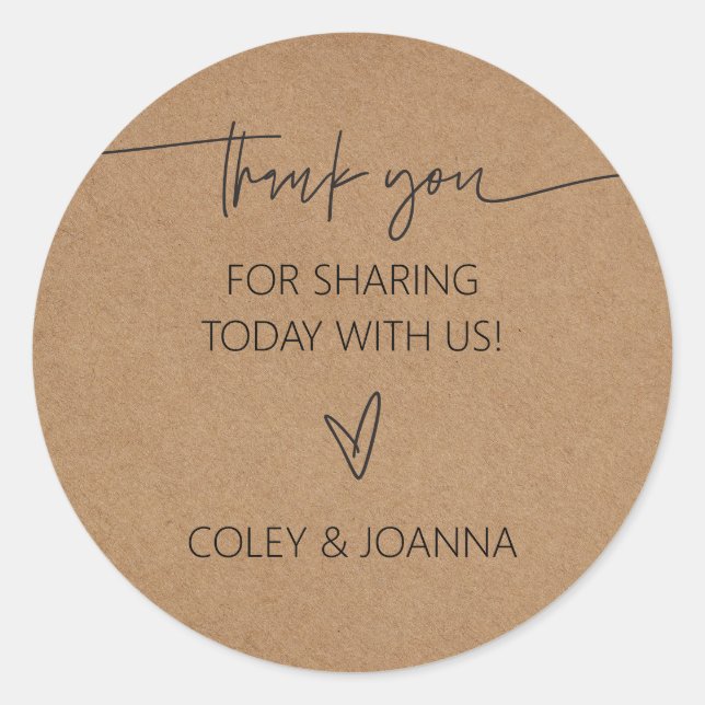 Tack Kraft Pappers Klistermärken (Framsida)